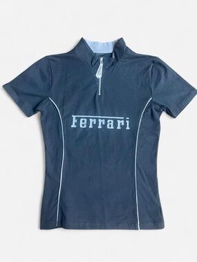 Ferrari F1 Racing Shirt Womens 3 Black Half Zip Formula 1 Licensed 2002